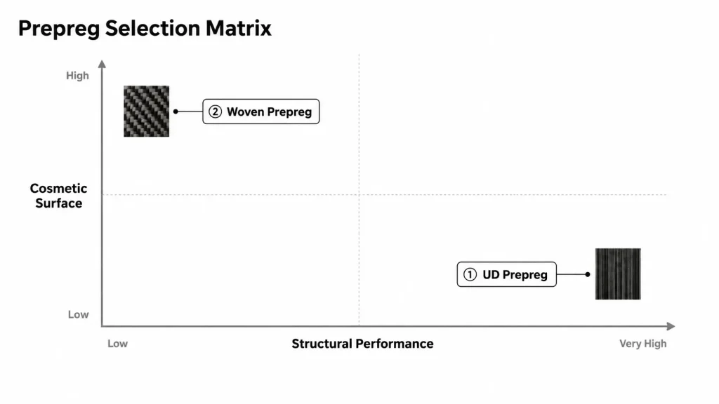 Prepreg selection matrix